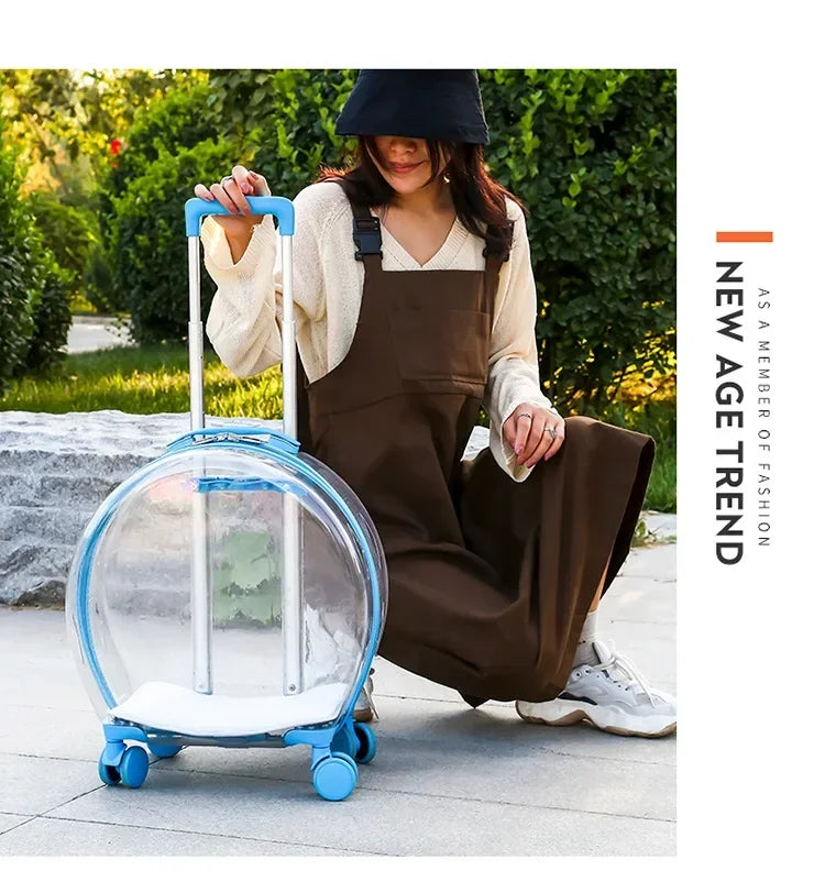 Rolling Pet Carrier Backpack