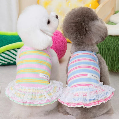 Stripped Pup Summer Dress