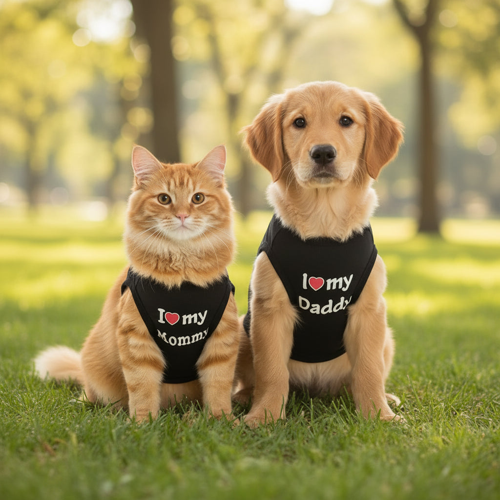 "I Love Mommy & Daddy" Tee-Shirts - Waggy World