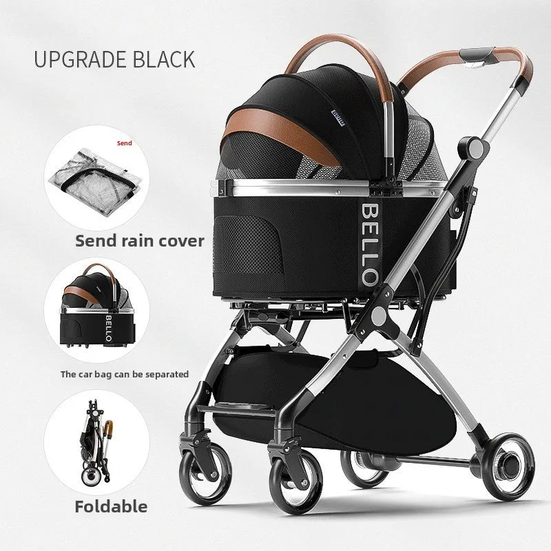 Foldable Pet Stroller for Dogs & Cats - Waggy World