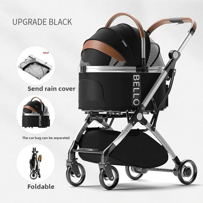 Foldable Pet Stroller for Dogs & Cats