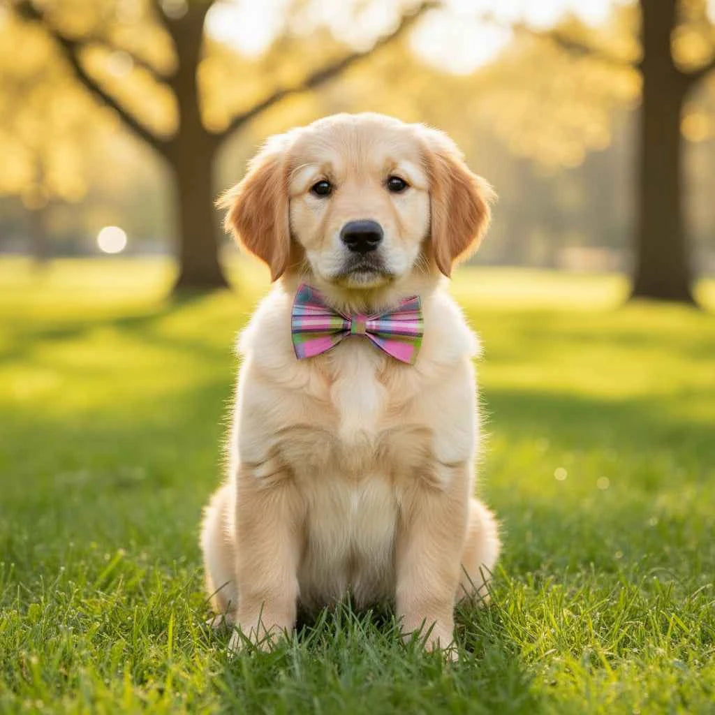 Custom Name Dog Collar with Bowtie — Personalized for All Breeds