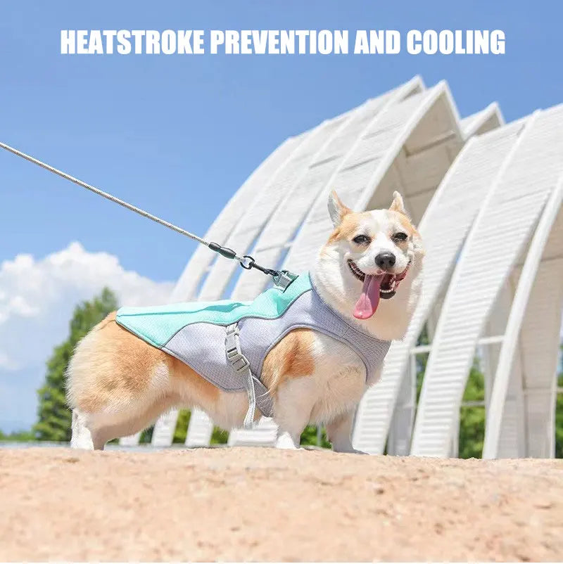 Dog Cooling Vest with UV Protection Front View