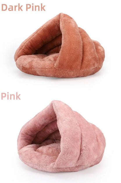 Plush Round Pet Bed for Dogs & Cats