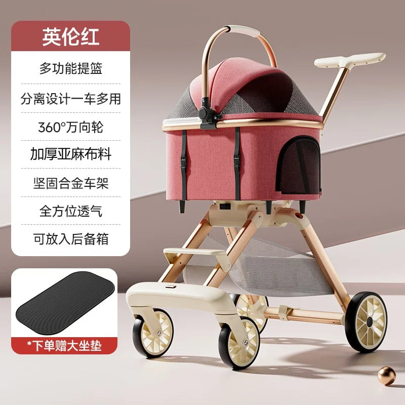 3-in-1 Luxury Pet Stroller