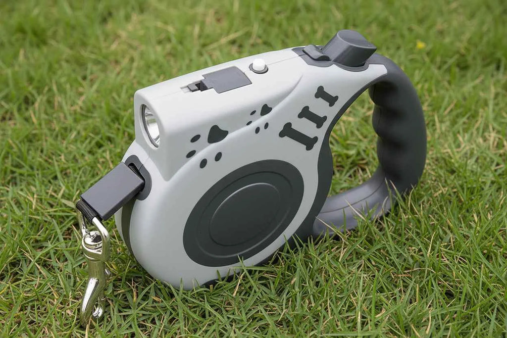 Automatic Retractable Dog Leash with LED Flashlight