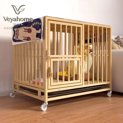 Dog House Outdoor Insulation Medium Dog Indoor with Toilet Fence Dog Crate for Large Dogs Pet Crate modern kennel Double Doors