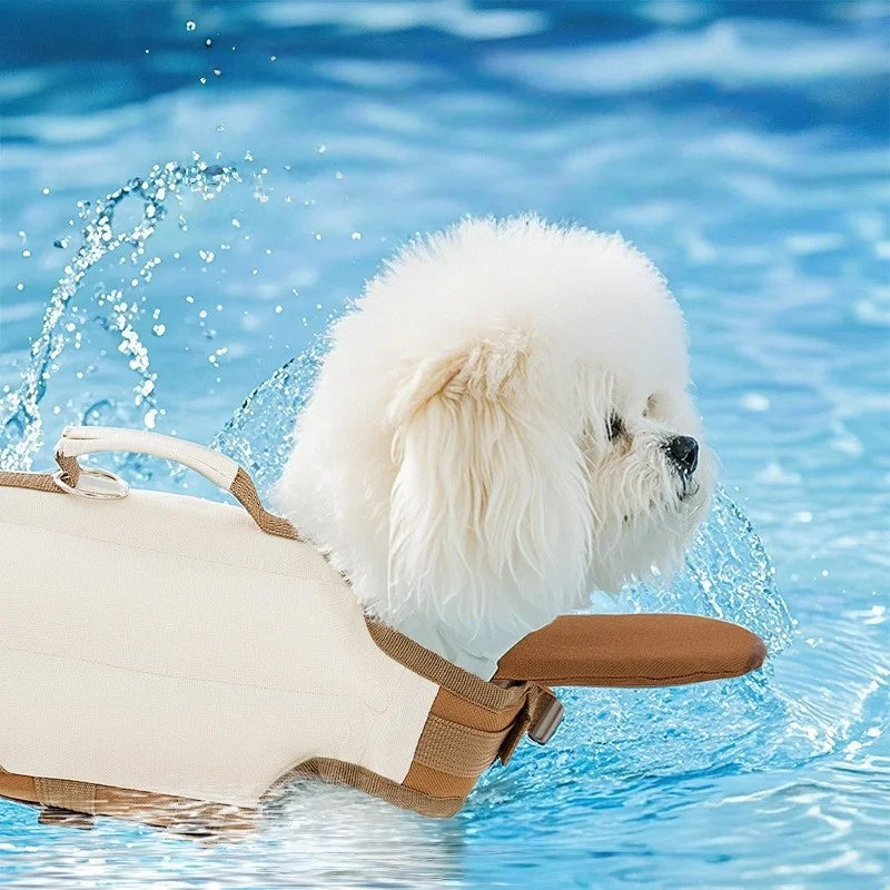 Dog Life Jacket with Rescue Handle for Swimming