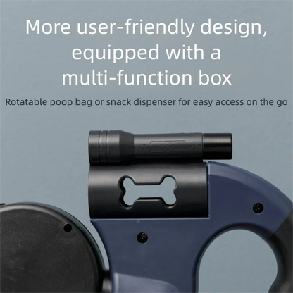 Retractable two-Pet Leash with Flash Light