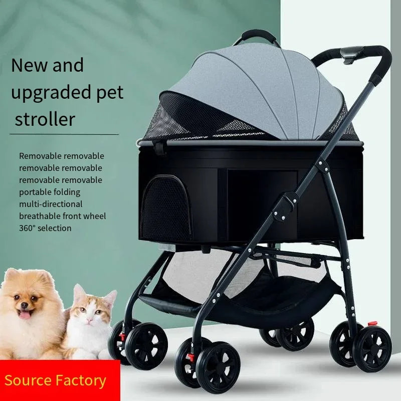 3-in-1 Foldable Pet Stroller - Waggy World