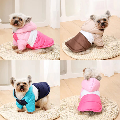 Hoodie Pet Dog Clothes For Small Medium Dogs Cats Winter Windproof Puppy Jacket Warm Fleece Cat Coat Yorkshire Bulldog Clothing