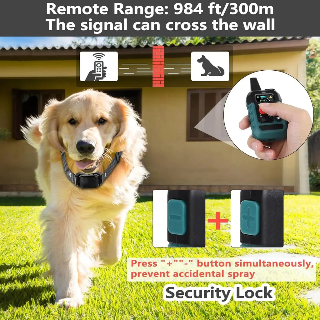 Pet Remote Spray Training Collar with Remote