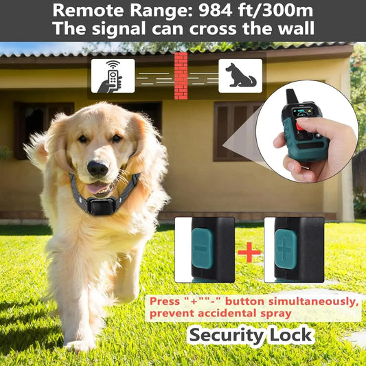 Pet Remote Spray Training Collar with Remote