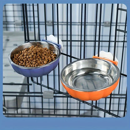Pumpkin Adjustable Pet Food & Water Bowl