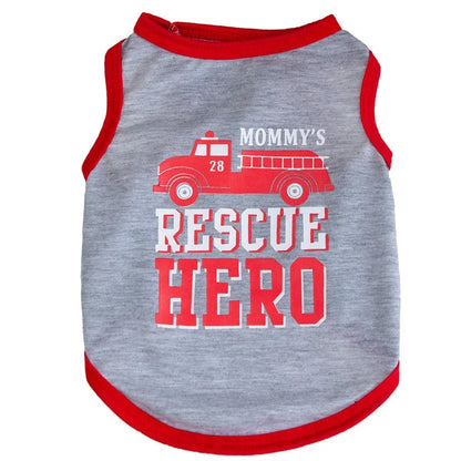 Summer Cotton Pet Vest for Small Dogs Cats Letter Print Dog T-shirts Puppy Clothing