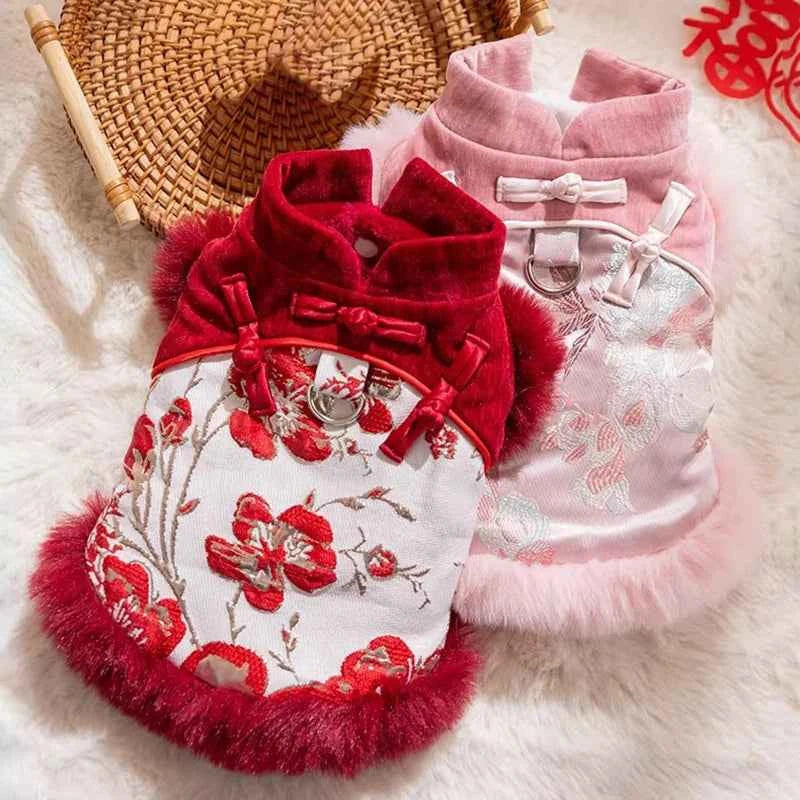Charming Small Breed Dog Vest for New Year Celebrations