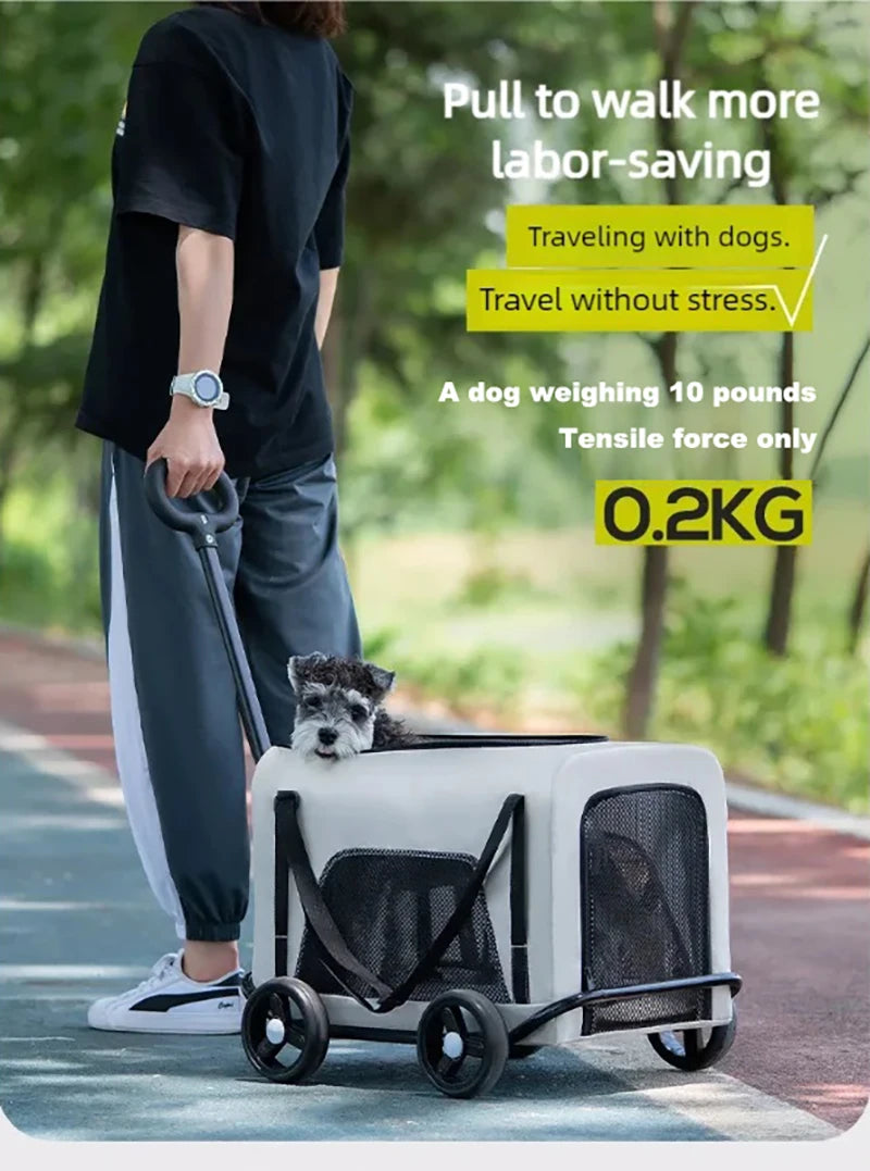 Lightweight Pet Stroller for Small Dogs & Cats