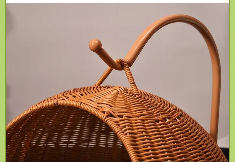 Rattan Pet Bed for Dogs & Cats