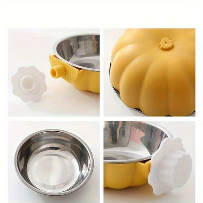 Pumpkin Adjustable Pet Food & Water Bowl