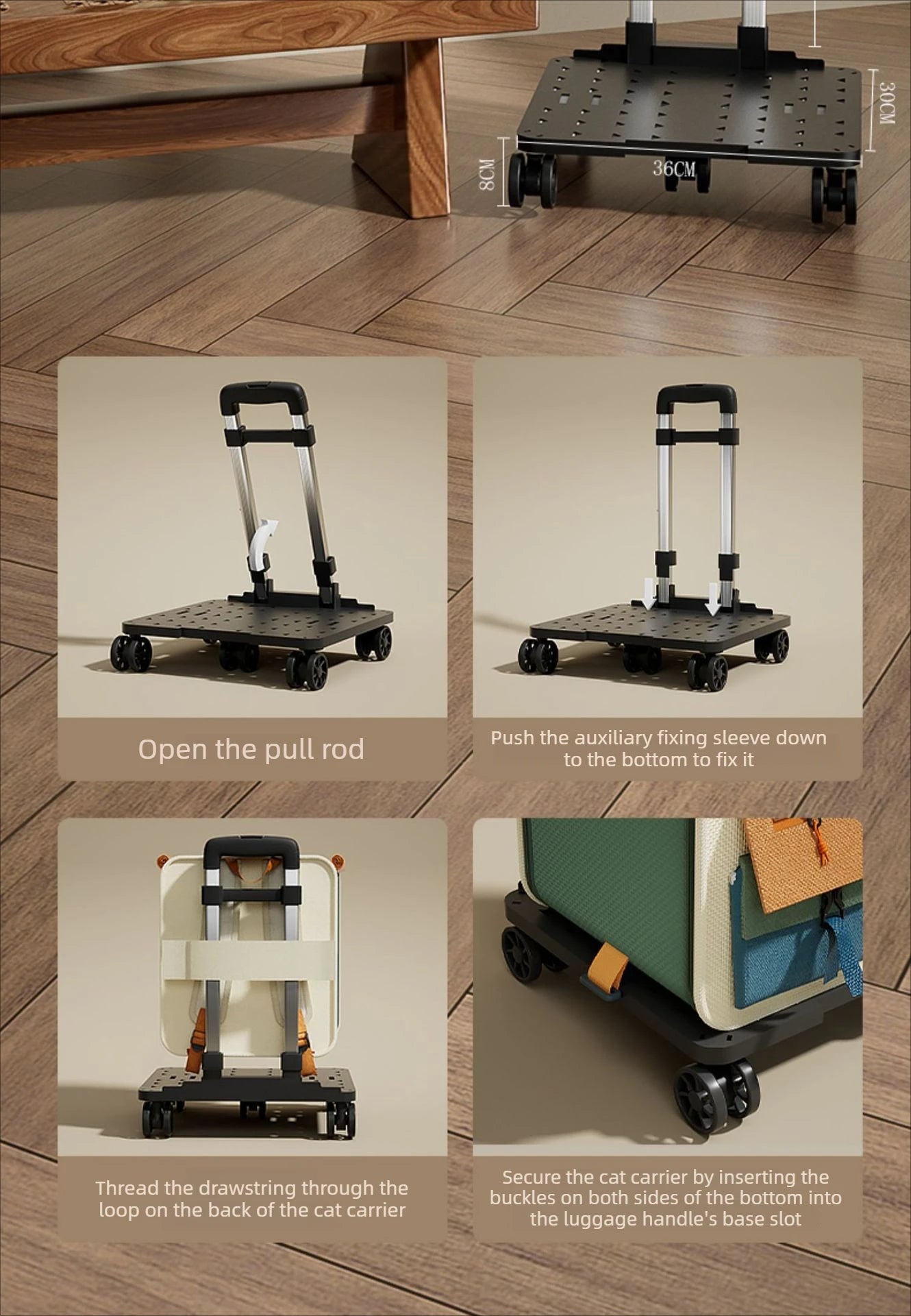 2 Pet Wheeled Carrier