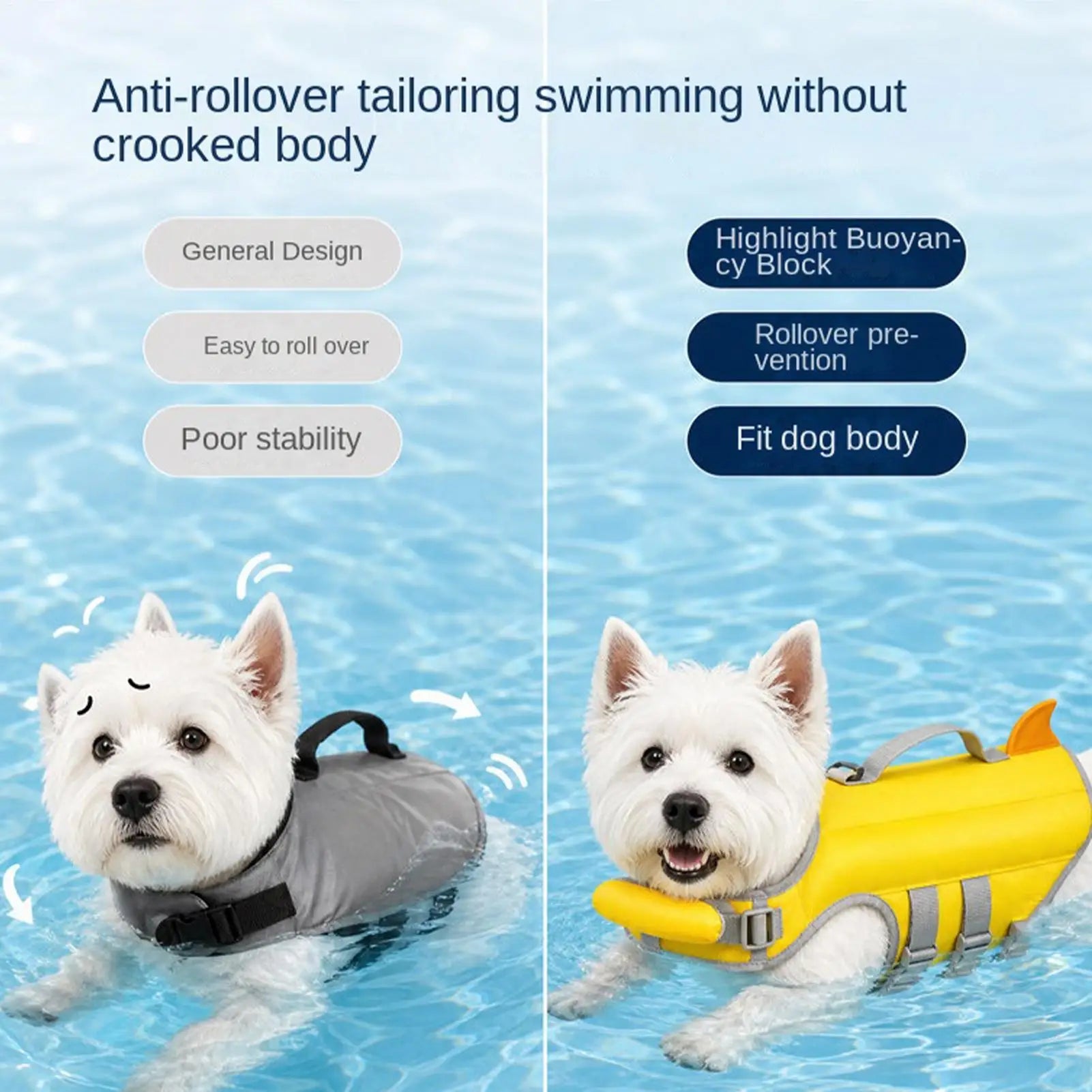 High Buoyancy Dog Life Jacket for Swimming