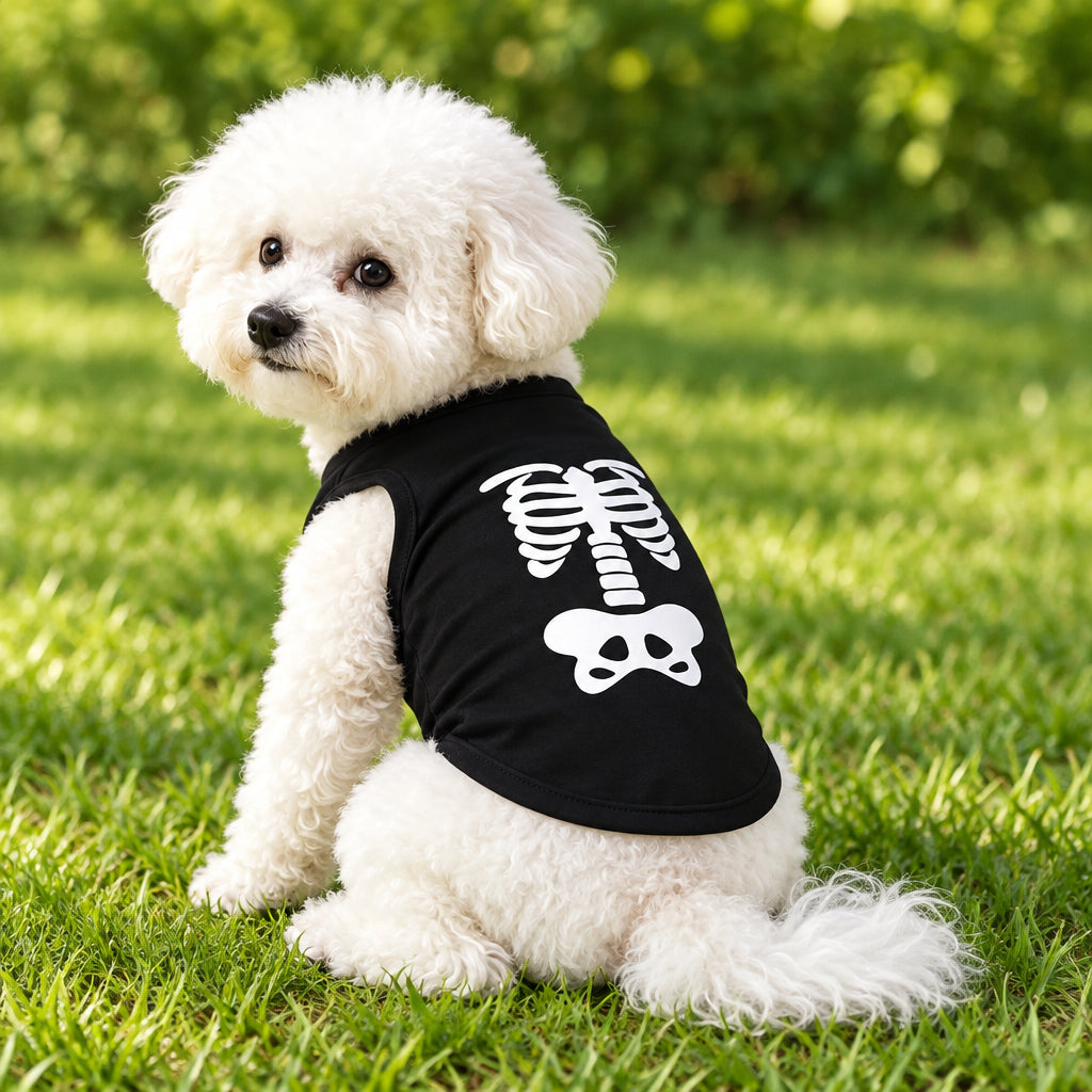 Pet Skeleton Print Sleeveless Vest