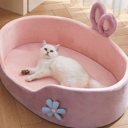 Pink plush Pet Bed