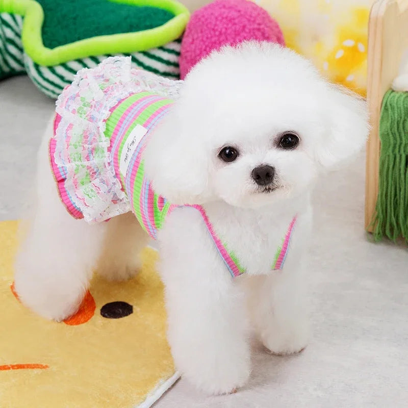 Stripped Pup Summer Dress