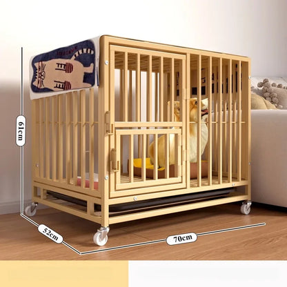 Dog House Outdoor Insulation Medium Dog Indoor with Toilet Fence Dog Crate for Large Dogs Pet Crate modern kennel Double Doors