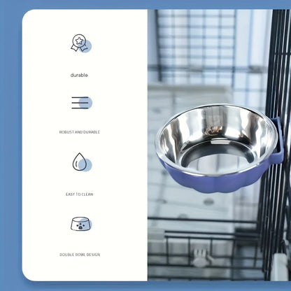 Pumpkin Adjustable Pet Food & Water Bowl
