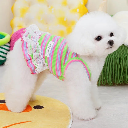 Stripped Pup Summer Dress