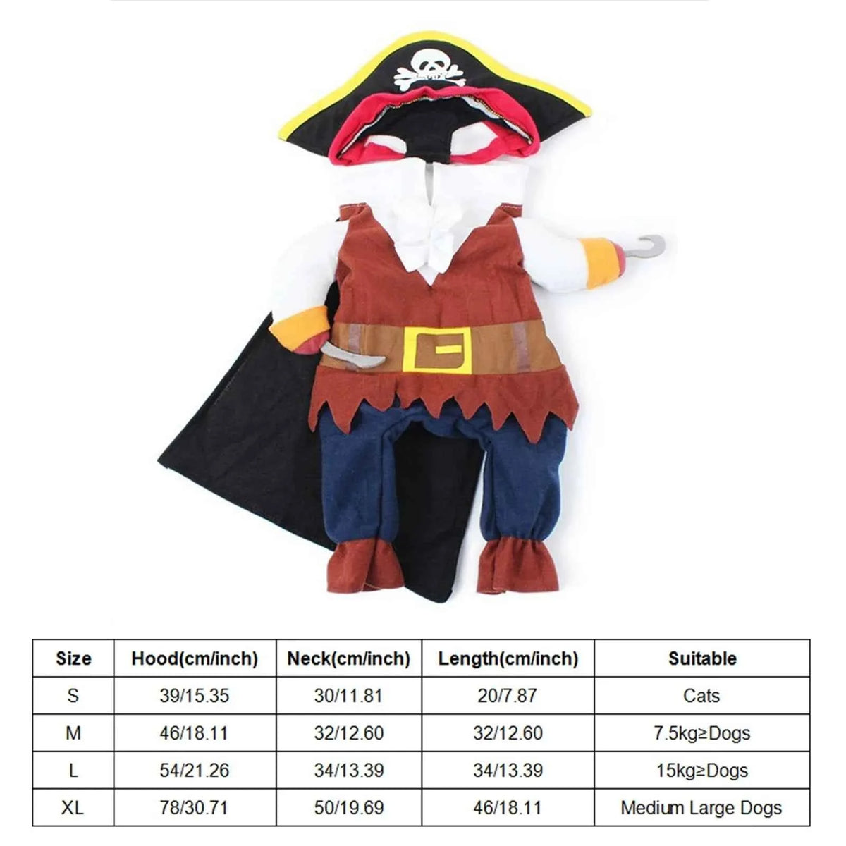 Pet Pirate Costume