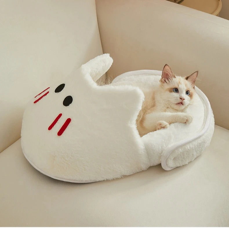 Semi-Enclosed Cat Bed