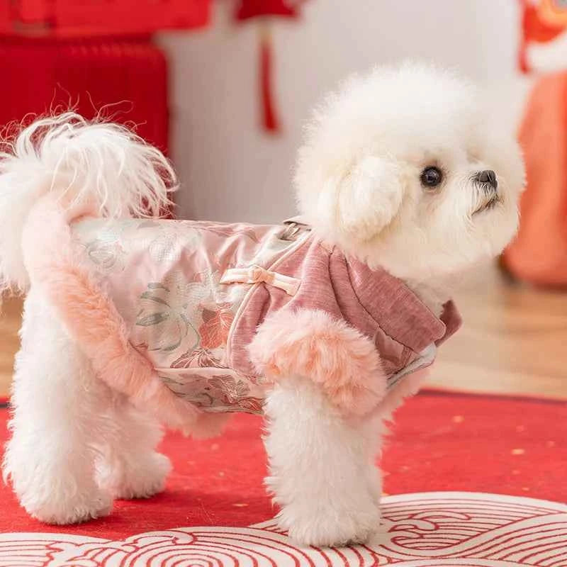 Charming Small Breed Dog Vest for New Year Celebrations
