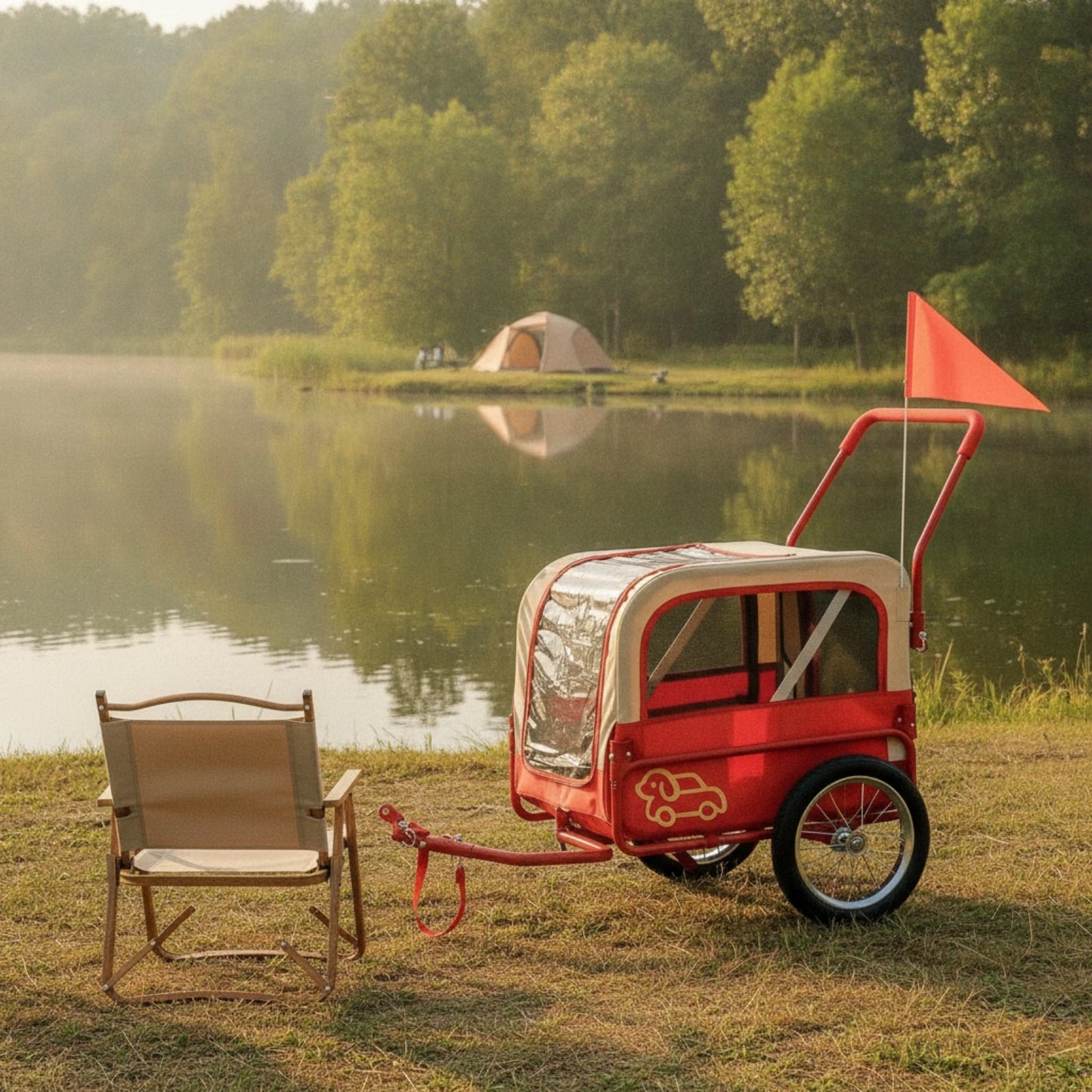 Convertible Dog Bike Trailer & Stroller