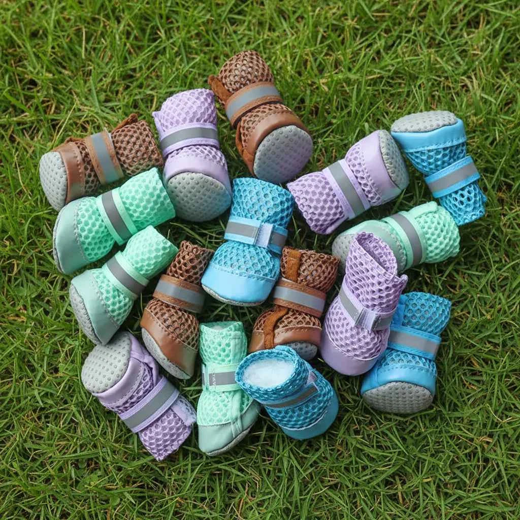 4pcs/set Breathable Pet Shoes