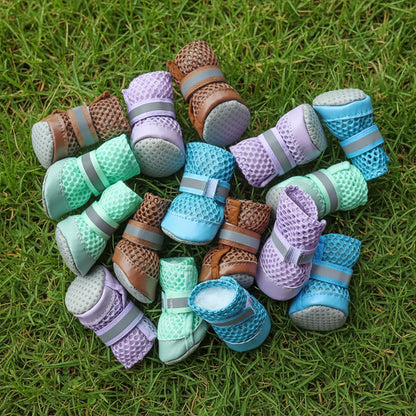 4pcs/set Breathable Pet Shoes