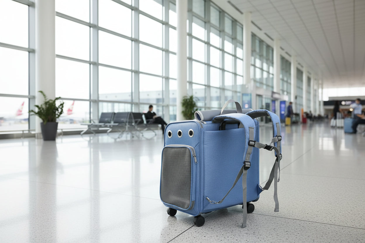 Wheeled Pet Carrier Backpack