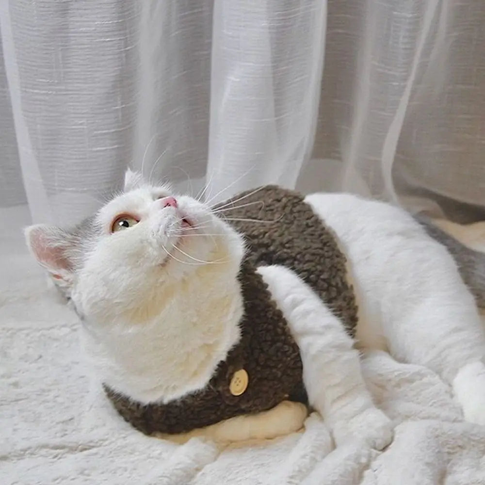 Cat Plush Winter Vest - Waggy World