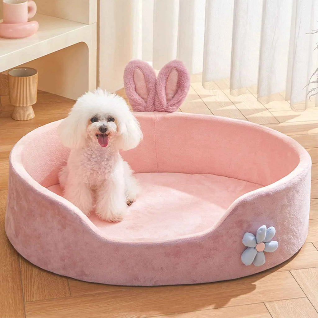 Pink plush Pet Bed
