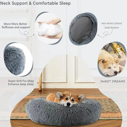 Plush Circle Pet Bed
