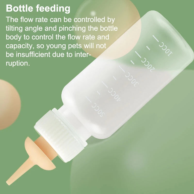 Pet Nursing Bottle Kit for Puppies & Kittens Feeding Bottle