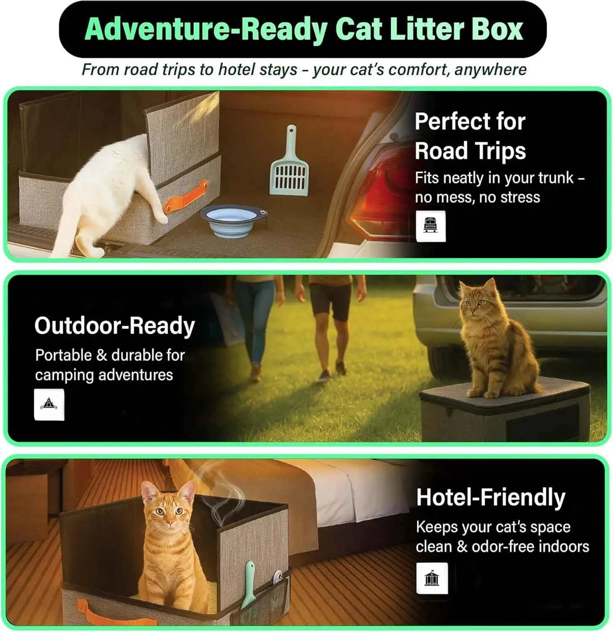 Travel-Friendly Cat Litter Box