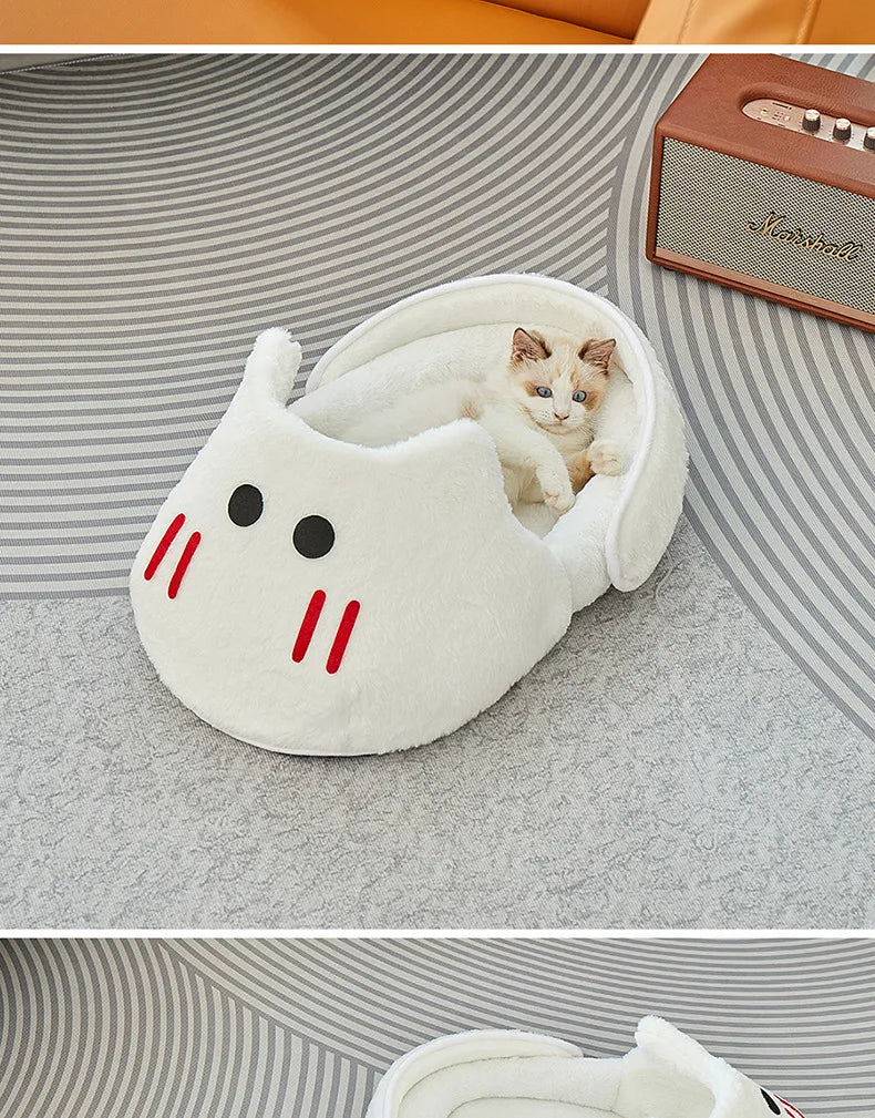 Semi-Enclosed Cat Bed