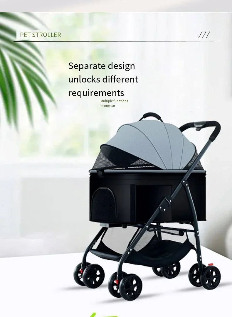 3-in-1 Foldable Pet Stroller - Waggy World