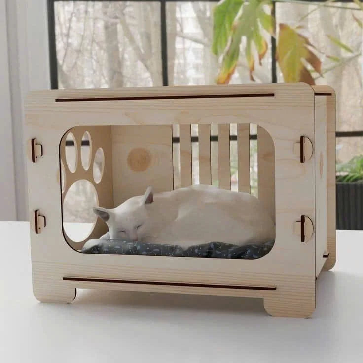 Luxury Wooden Pet House & Kennel - Waggy World