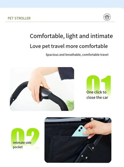 3-in-1 Foldable Pet Stroller
