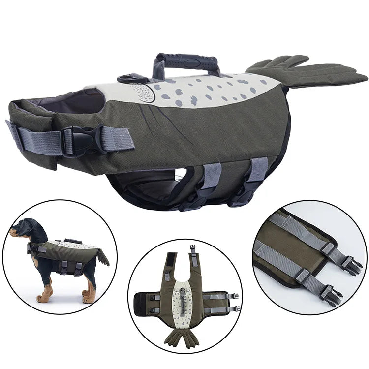 Dog Life Jacket with Shark Fin