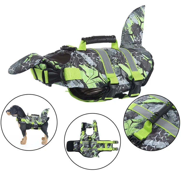 Dog Life Jacket with Shark Fin