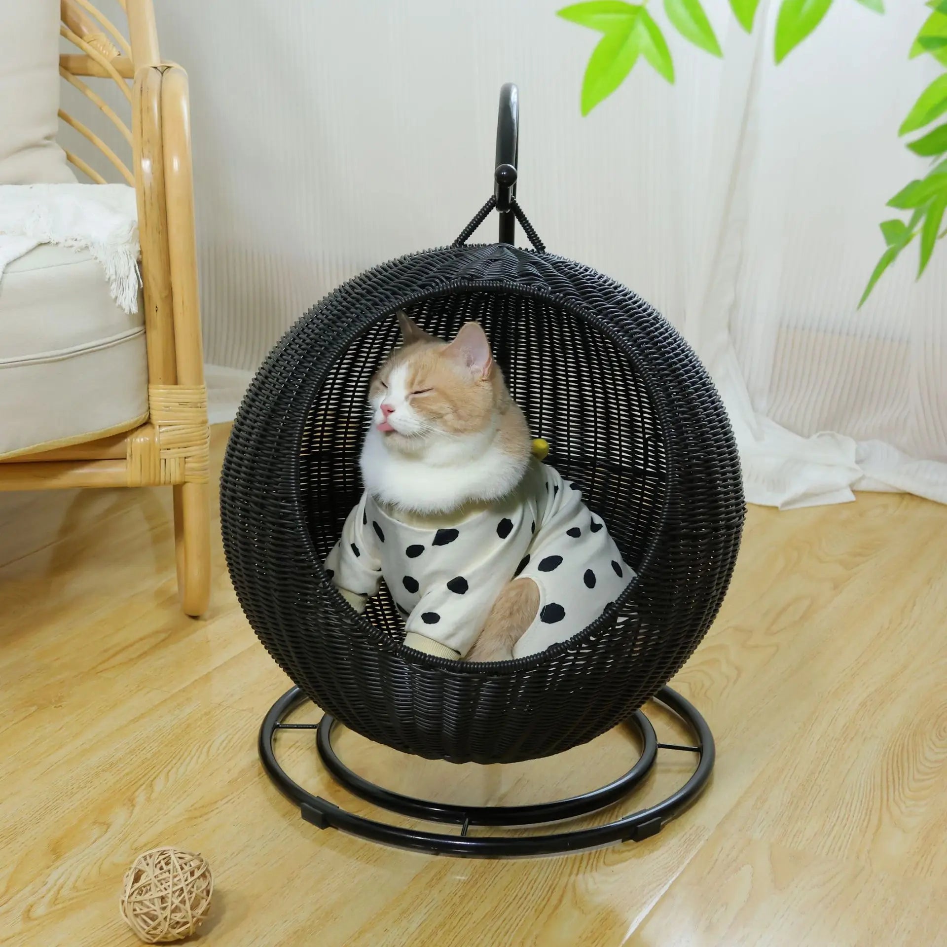 Rattan Pet Bed for Dogs & Cats